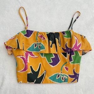 Zara Tank Top Women's Large Tiered Multicolor Stretchy